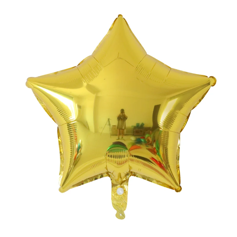 10pcs 18inch Gold Silver Foil Helium Star Balloon Wedding Decoration Baby Shower Kids Birthday Party Pure Air Globos Supplies