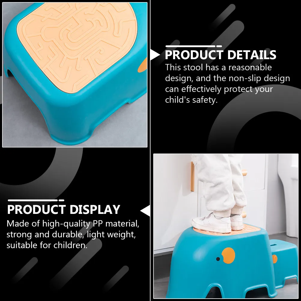 2Pcs Non-Slip Step Stool Safety Footstool Household Training Bathroom Kitchen Friction Step Stool