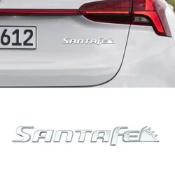 Car Rear Trunk 3D ABS SANTAFE Letter Taigate Styling Decals Emblem Badge Sticker For SANTA FE