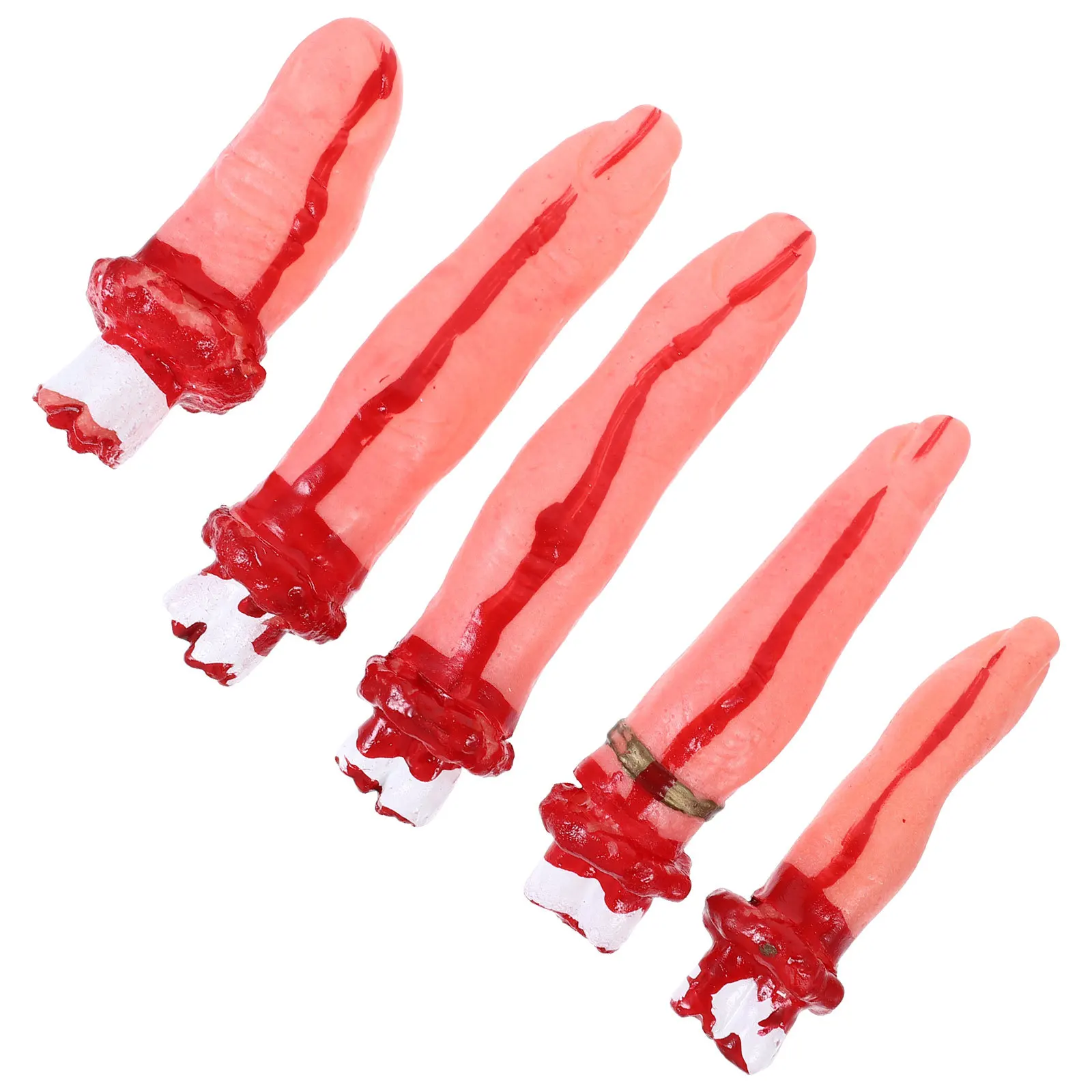 1Set Halloween Bloody Simulation Broken Fingers Horror Props Party Supplies Fake Finger Cosplay Decoration Fake Finger