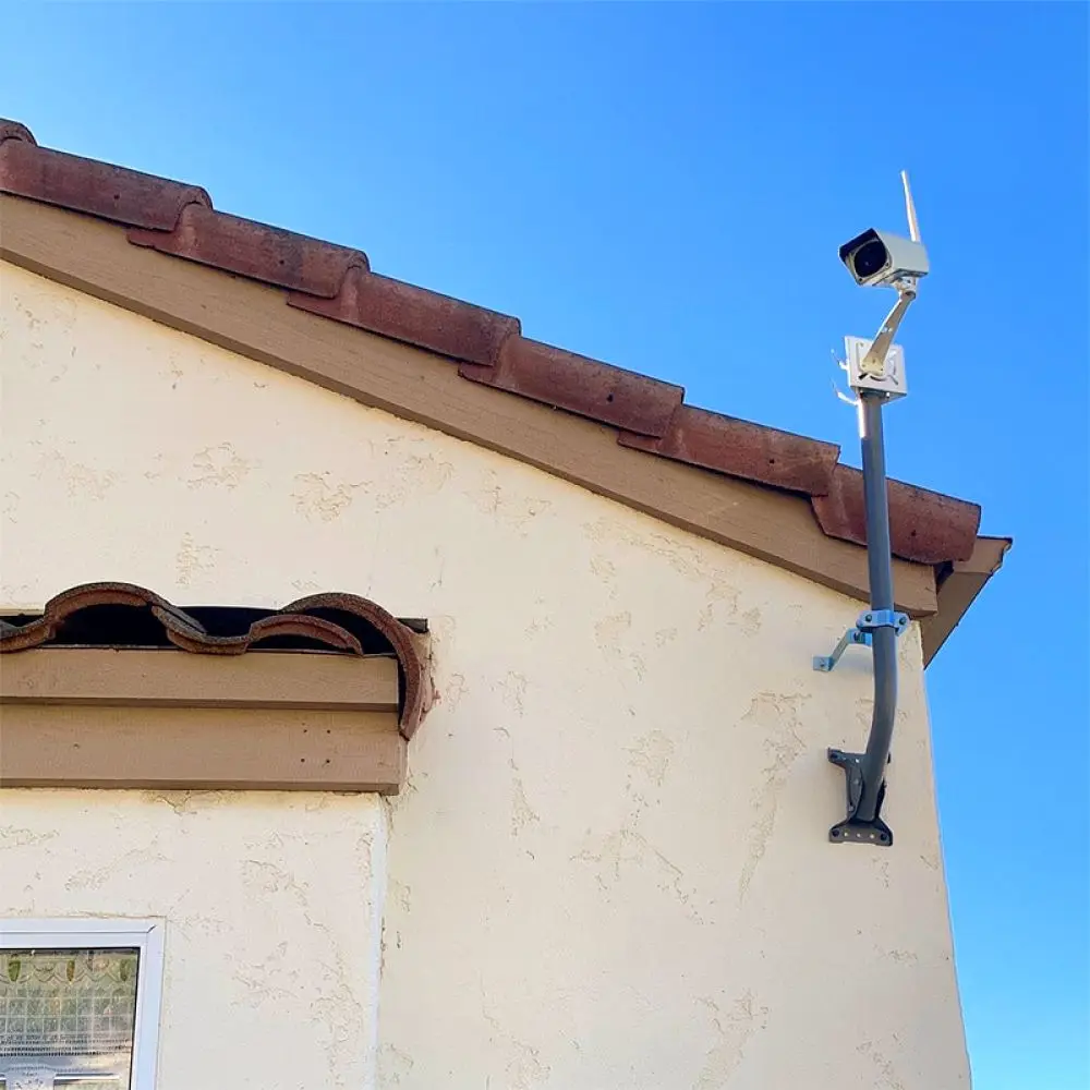 Universal Tv Antenna Mast Support Bracket Heavy Duty Wall Mount Holder Outdoor Pole Fixer Carbon Steel Signal Stand