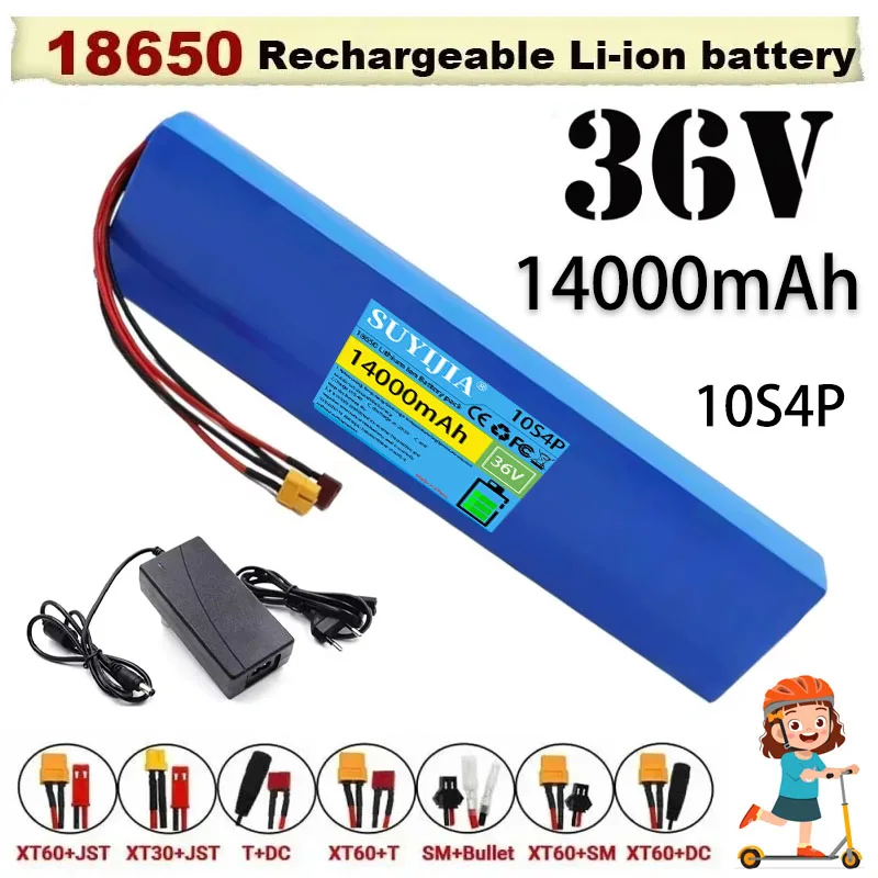 Batterie Lithium-ion 36V 10S4P 14Ah 18650 – Pour Batterie De Scooter Électrique 42V,haute Puissance Avec Protection BMS Intégrée