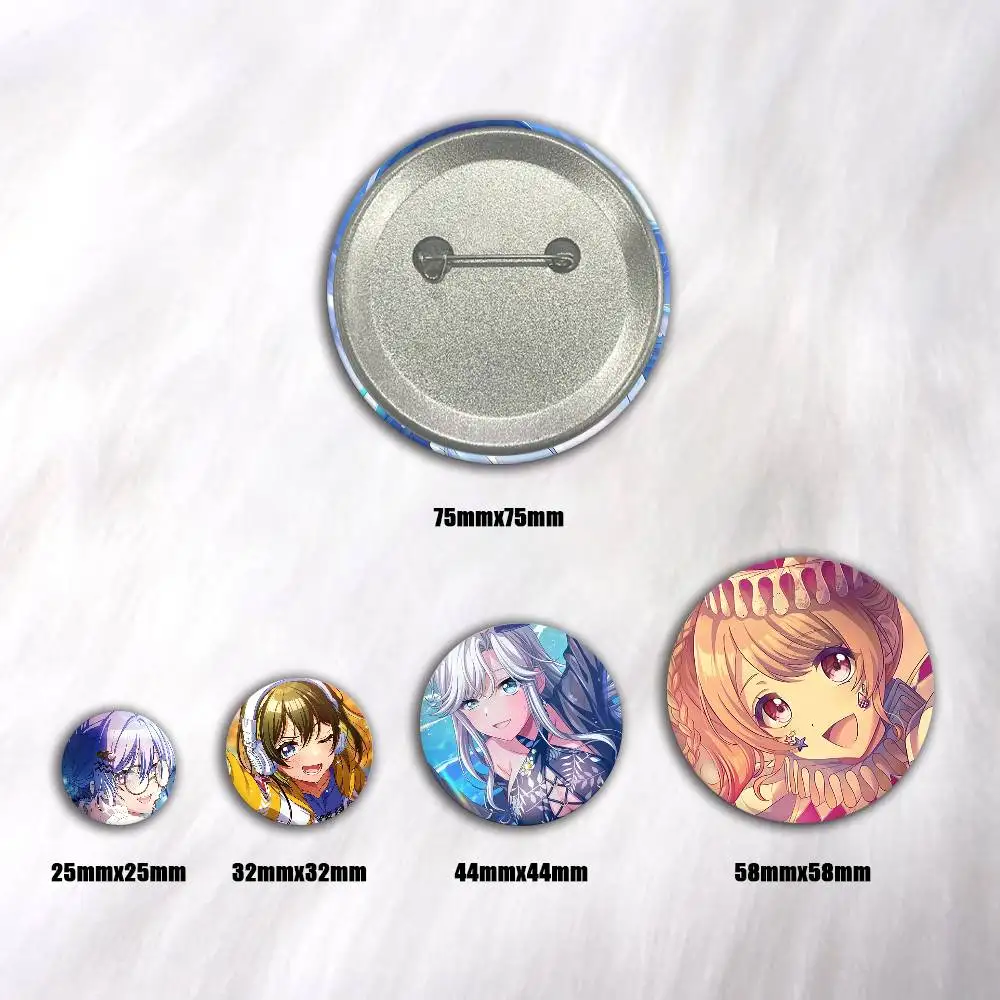 A-D4DJ Abyssmare Virtual Tinplate Brooch Figure Icon Badge Handmade Brooches For Backpack Clothes Decoration