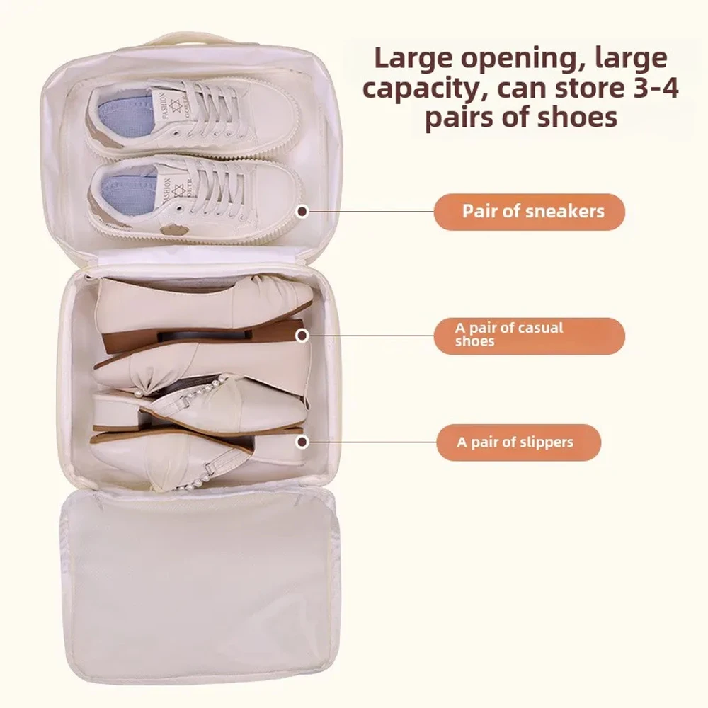 حقائب أحذية CXMMGG قطعة واحدة للسفر - منظم حقيبة تخزين الأحذية المحمولة، منظم أحذية أمتعة السفر للنساء والمراهقات