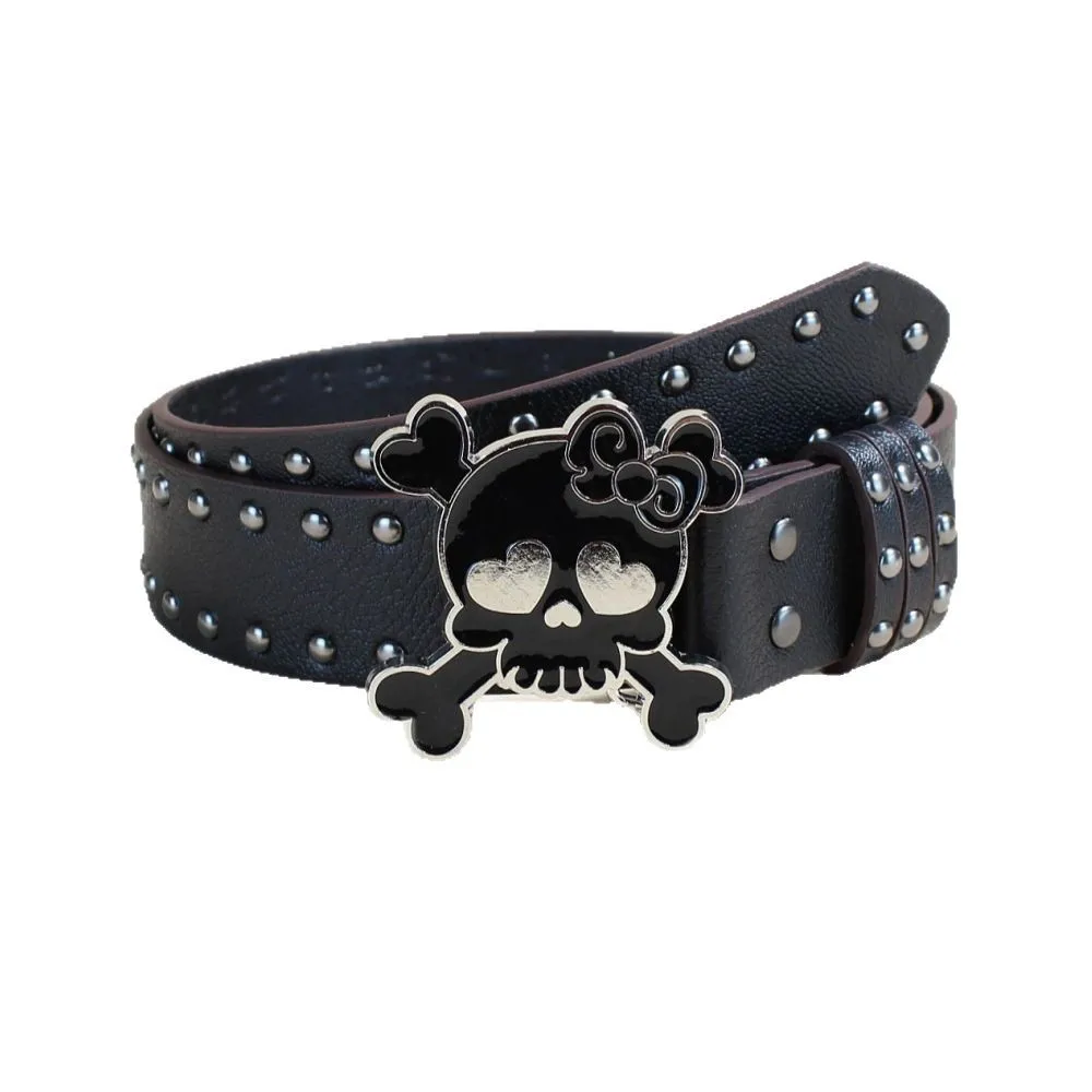 Cinture punk di design per donna Marchio di lusso di alta qualità Fibbia con teschio Vita unisex Cintura da uomo nera da strada Cintura per jeans Y2K