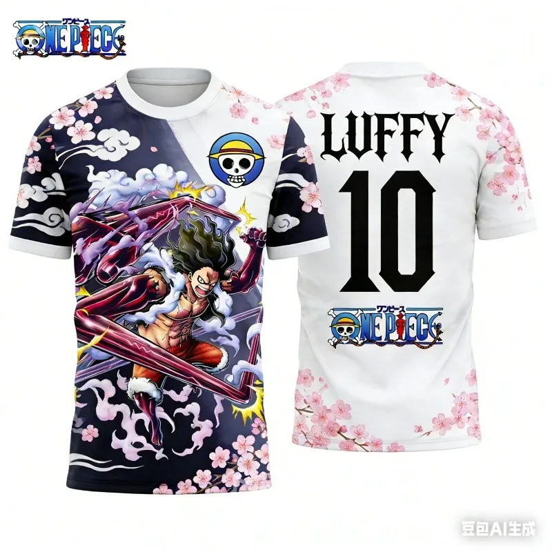 

Футболка с 3D-принтом персонажа Луффи, повседневный топ из тканого материала, быстросохнущая рубашка с круглым вырезом и короткими рукавами.