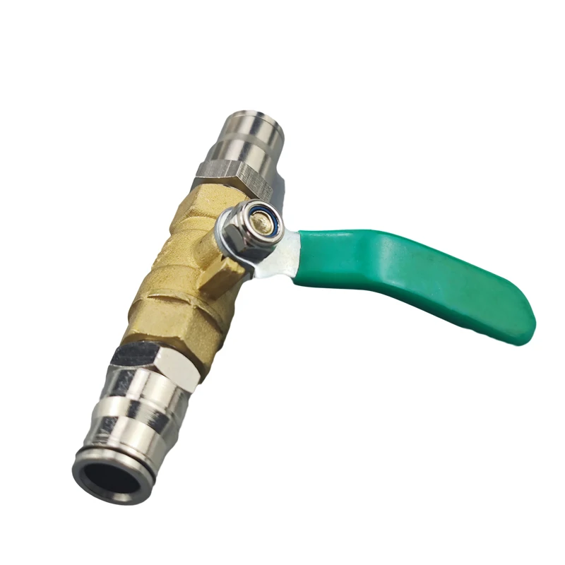 

3/8'' Slip-lock Quick Connector Brass Ball valve Water Oil Pneumatic Quick coupling For Mist Cooling system Hose Connector