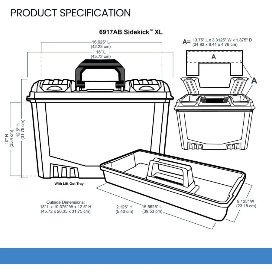 ArtBin 6917AB Sidekick XL Estuche de transporte organizador portátil para manualidades con asa para artistas en movimiento almacenamiento de plástico duradero