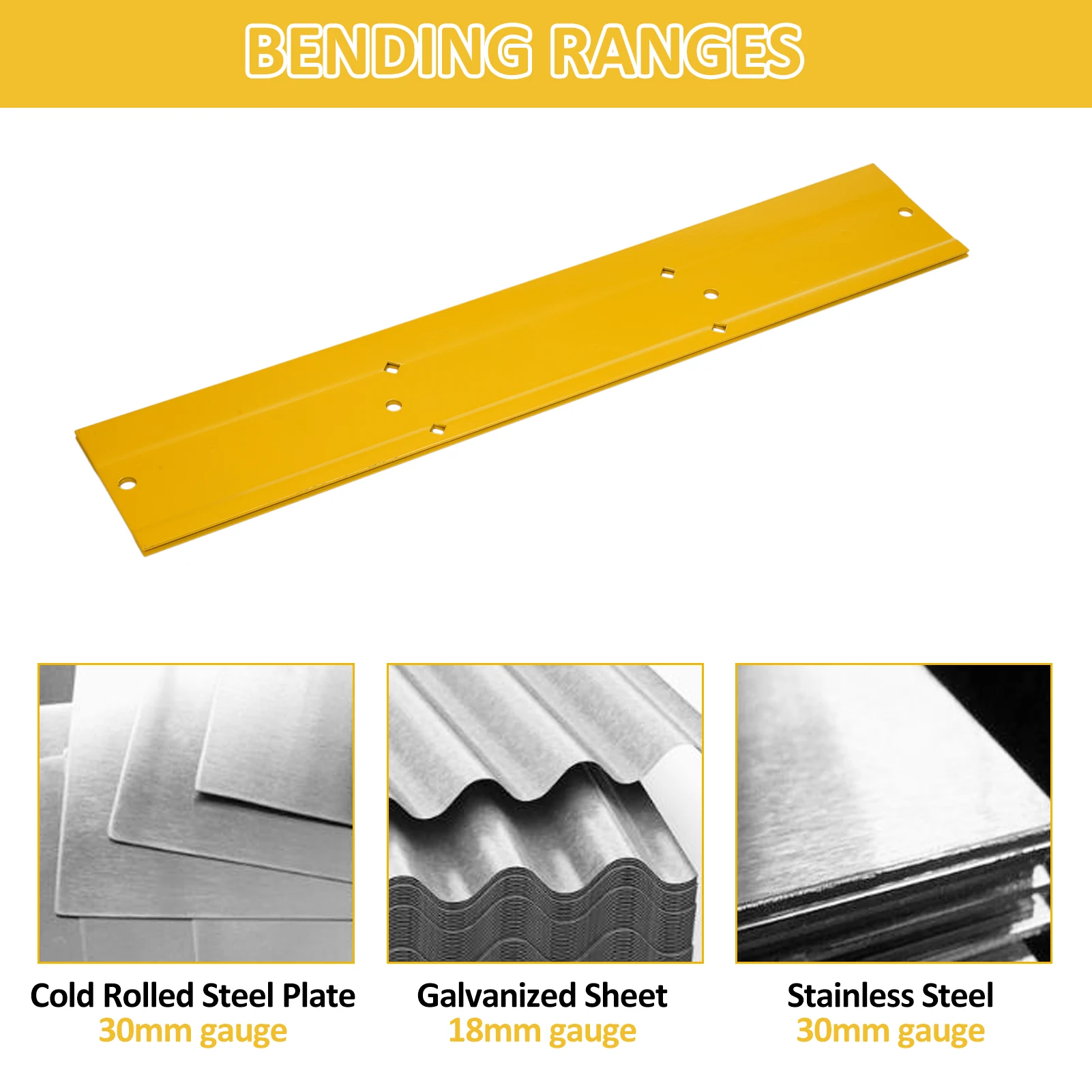 18 Inch Metal Bender Hand Tool Sheet Metal Folding Tool for Duct Bending Metal Bending Tools