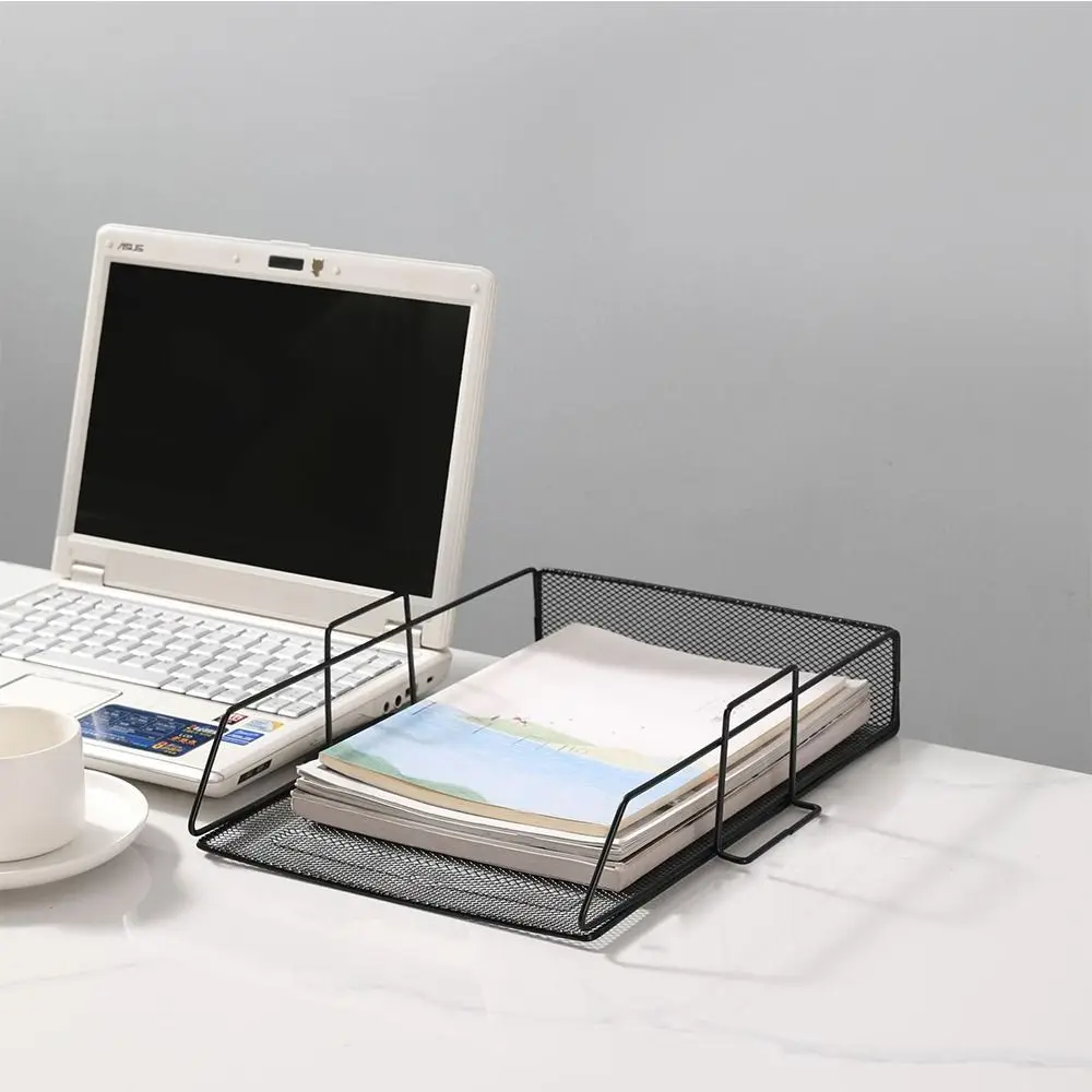 Desktop Organizer Stackable File Rack File Organizer Minimalism A4 File Storage Tray Papers Rack Laminated Home Office Supply