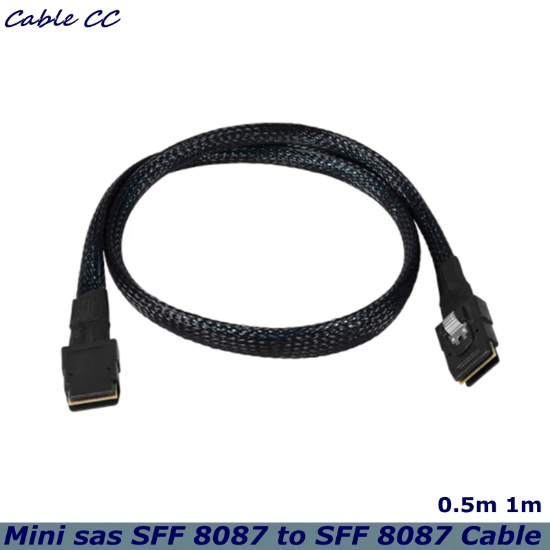 New 1m Internal Mini SAS 36Pin SFF-8087 to Mini SAS 36pin SFF-8087 Server Hard Disk Raid Data Cable Mini sas sff 8087 to 8087
