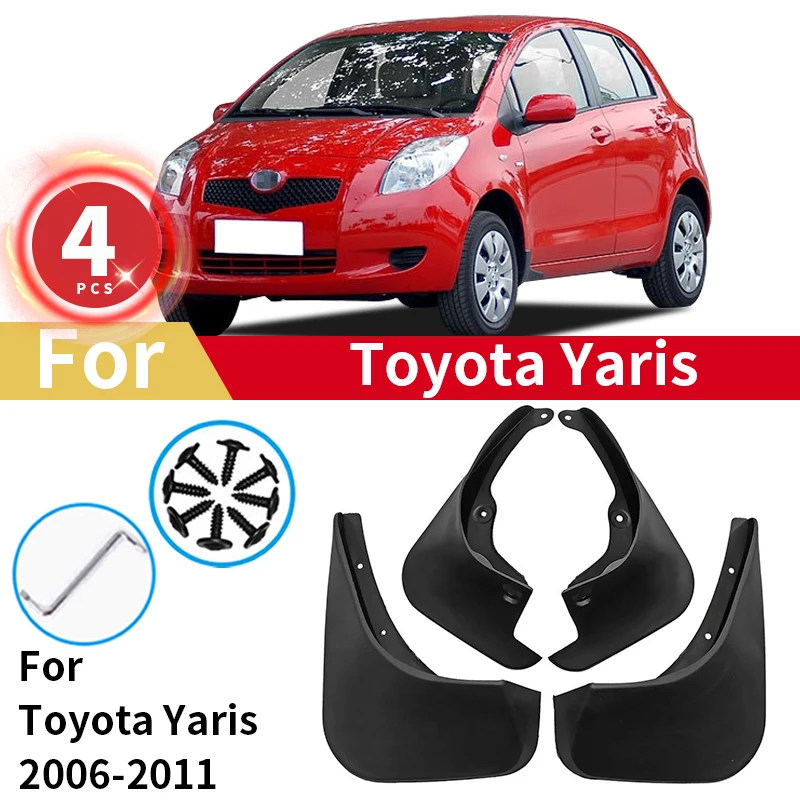 

Mudguards For Toyota Yaris Mud Flaps 2006-2011 Fender Mudflaps Splash Guards Front Rear Protector Car Accessories