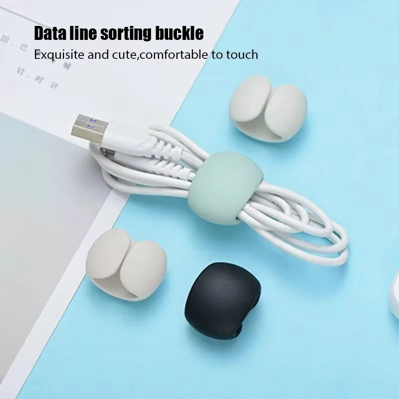 1/5/10 Pcs Charge Cable Protector Travel Data Cord Clip Decoration Earphone Charging Cables Storage Buckle Cable Organizer