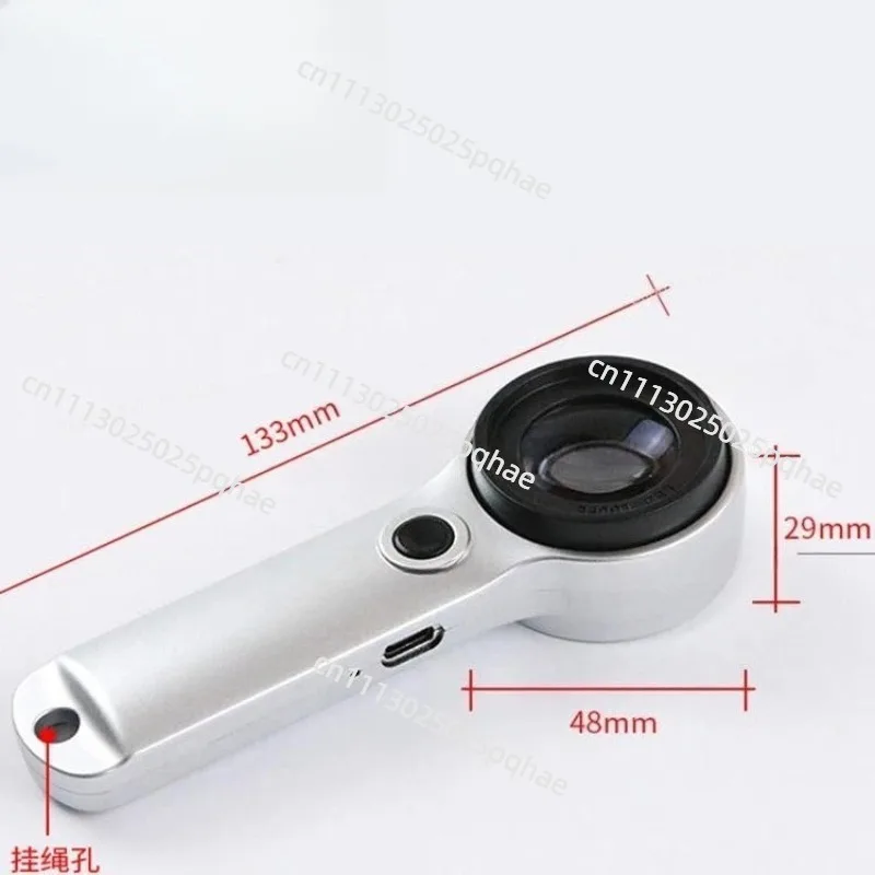 60X appraisal special magnifying glass special charging model with LED light