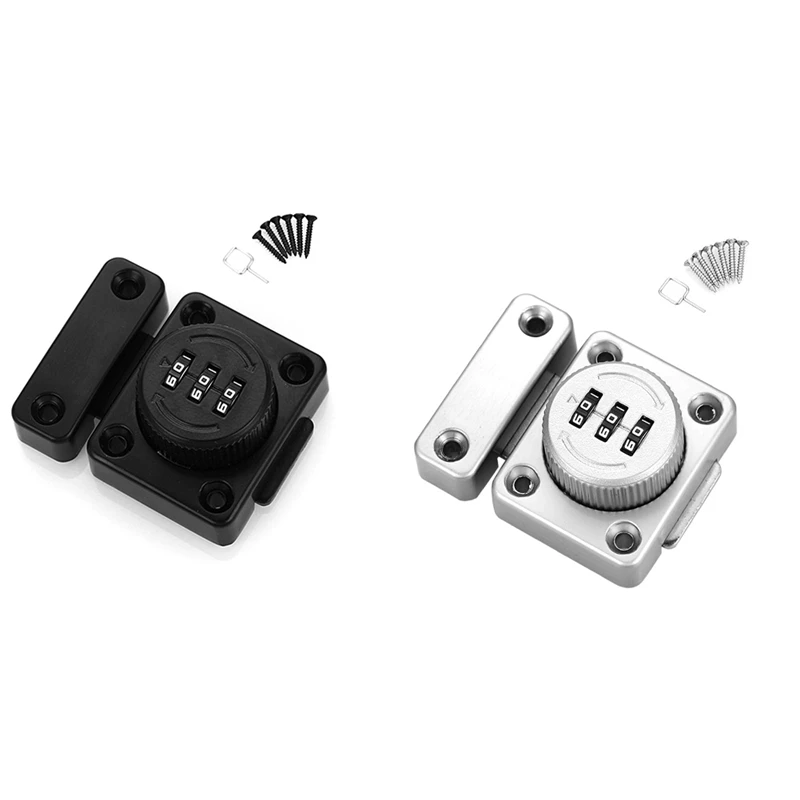 

Cabinet Door Latch Keyless Combination Lock Cabinet Mechanical 3-Digit Passcode Cabinet Lock For Kitchen Cabinet