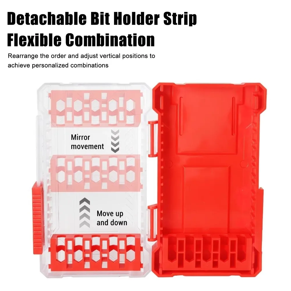 Embedded Parts Drill Bit Storage Box Detachable Rotating Sleeve Drill Bit Boxes Hangable Tool Holder Drill Bit Storage Container