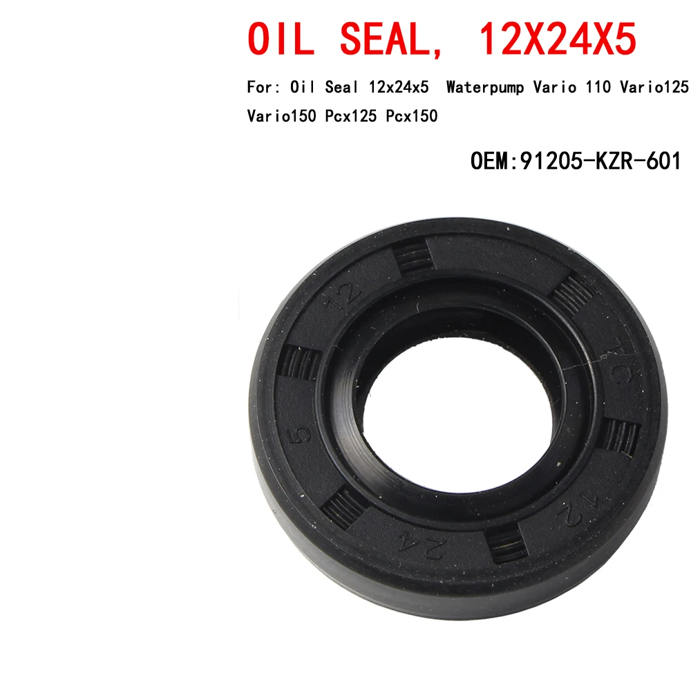 Oil Seal 12x24x5 For Waterpump Vario 110 Vario125 Vario150 Pcx125 Pcx150 91205-KZR-601