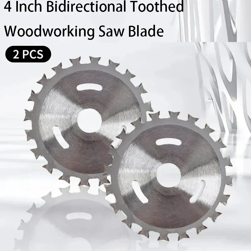 

2pc Alloy Woodworking Double Side Saw Blade Circular Cutting Disc 4 Inch Rotating Drilling Metal Saw Wood Aliuminum Cutting Disc