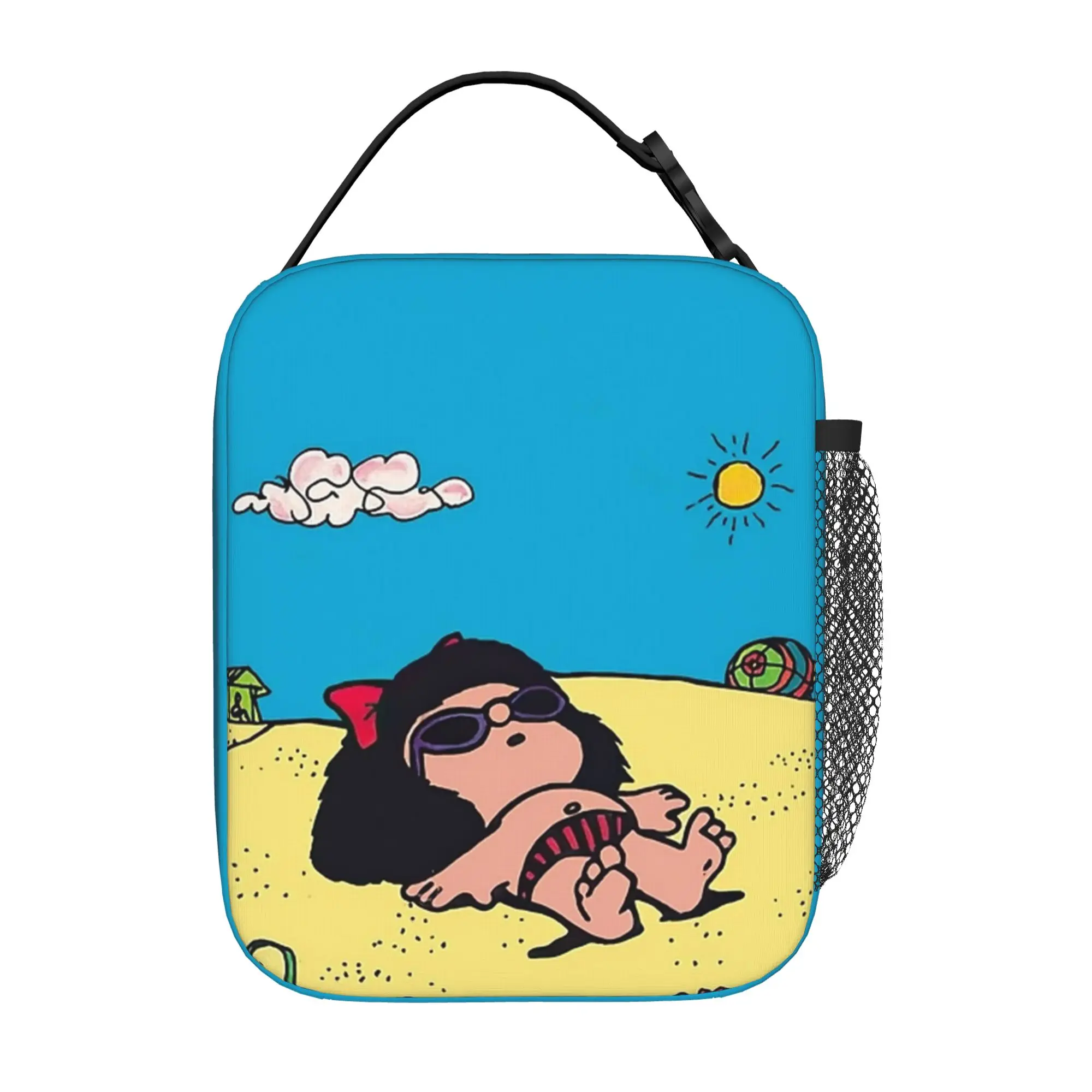 Cartoon M-Mafaldas Thermal Insulated Lunch Bag for Office  Portable Bento Box Cooler Thermal Lunch Boxes