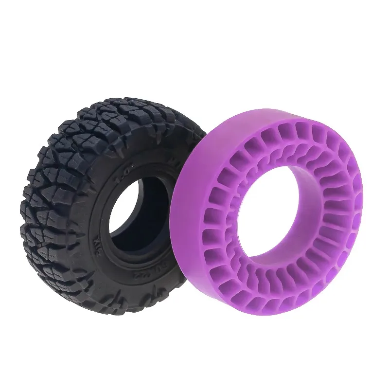 4PCS RC Crawler Hard Silicone Tire Anti Insert  55*20mm for TRX4M SCX24 1/18 1/24 RC Car