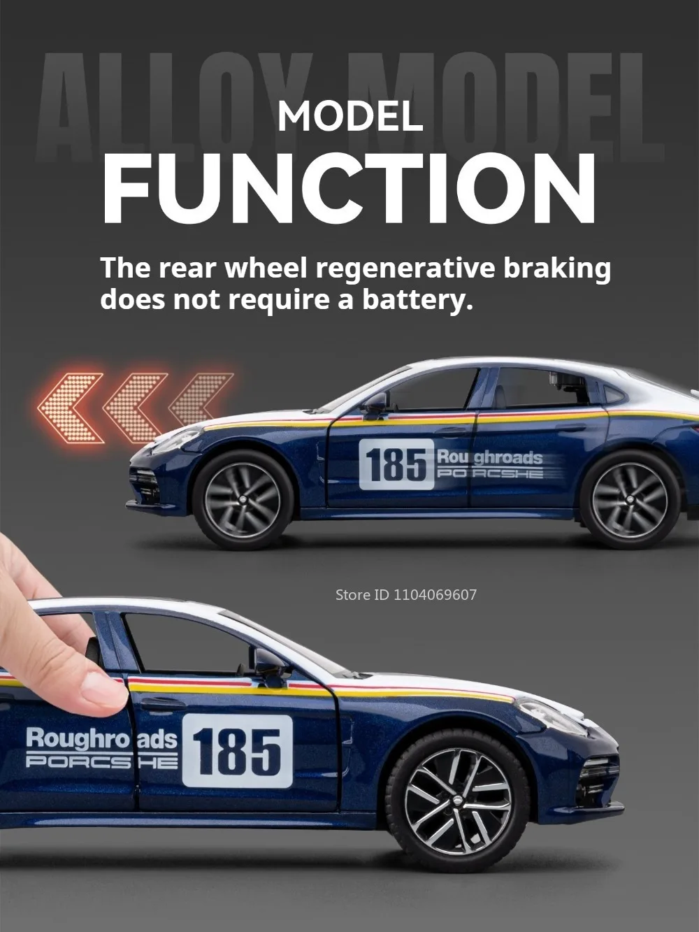 1:32 GTR Panamera Modell Sportwagen Spielzeug Legierung Druckguss Sound Licht Türen geöffnet Exquisite Körper zurückziehen Sammlung Supercars – Detail 15
