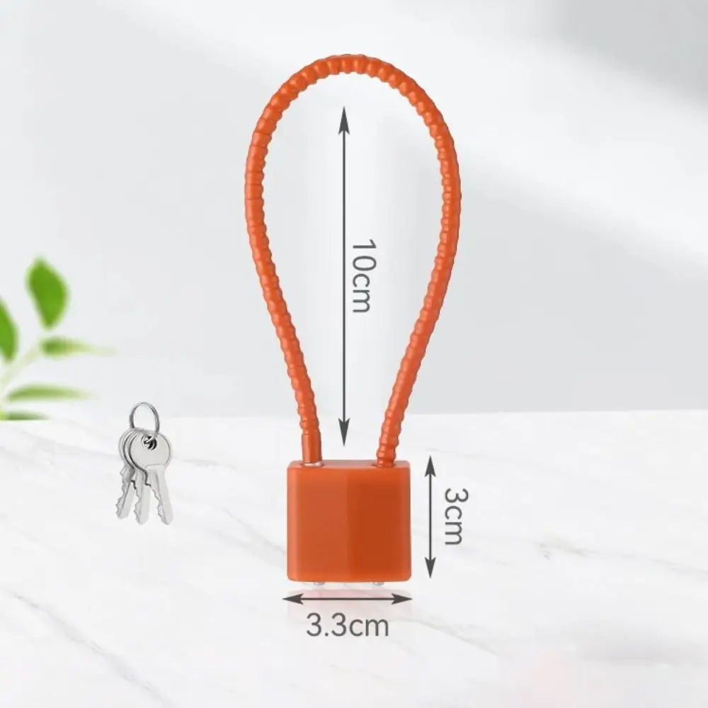 

Durable Multifunctional Cable Lock Flexible Equipped with Keys Padlock Soft Rust-proof Suitcase Lock Bicycle