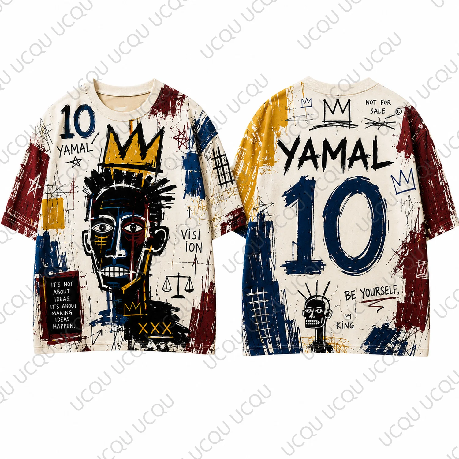 2026 New Yamal 10 T Shirt Football Star Graphic Tee Abstract Graffiti Print Unisex Oversized Casual Shirt