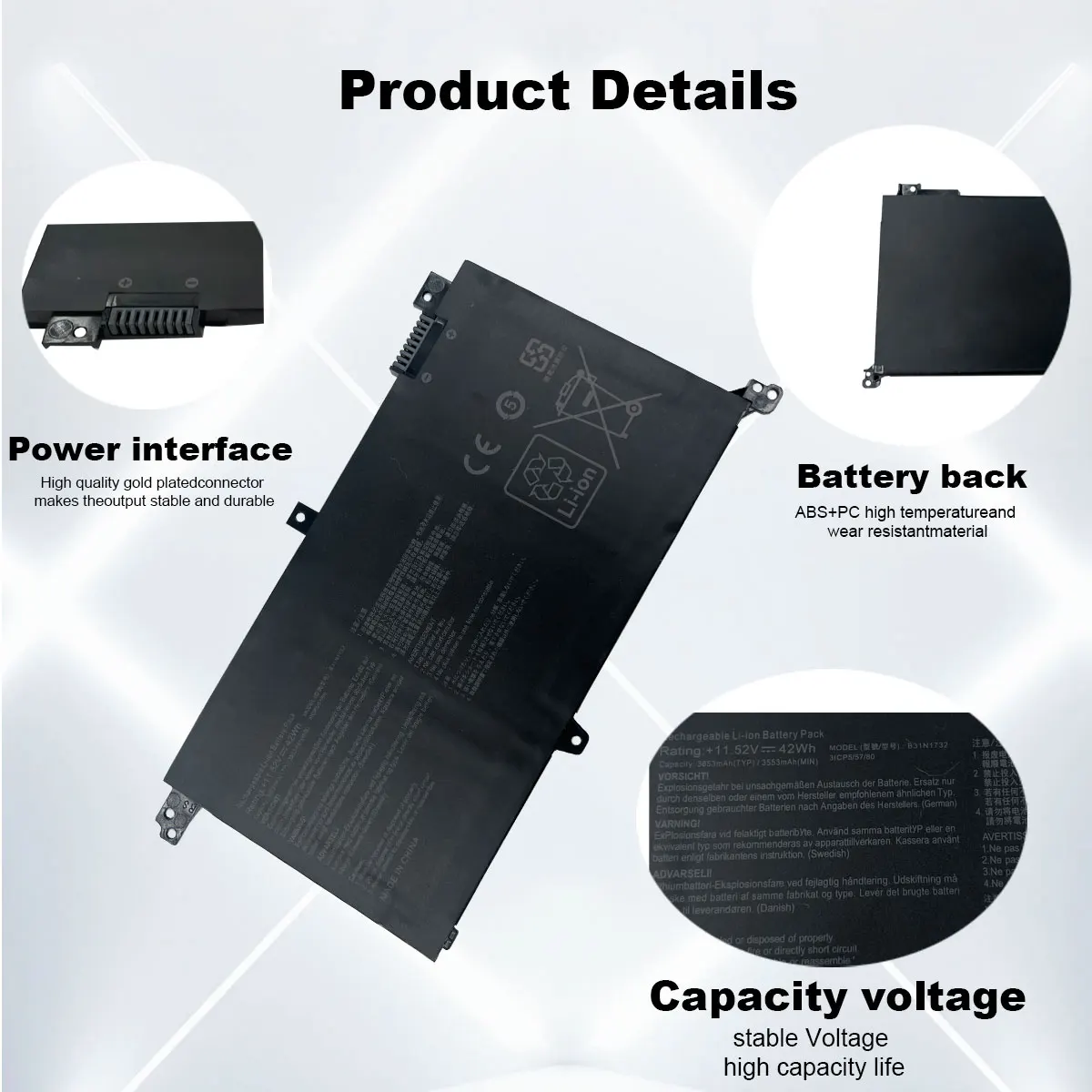 Imagem -03 - Bateria do Portátil para Asus Vivobook X430ua X430uf X430un X430fa X430fn X571g X571lh X571gt B31n1732