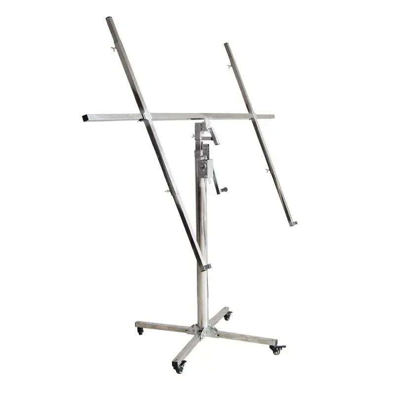 Portable Manual Drywall Lift, Stainless Steel Ceiling Gypsum Board Lifting Bracket for Woodworking Construction