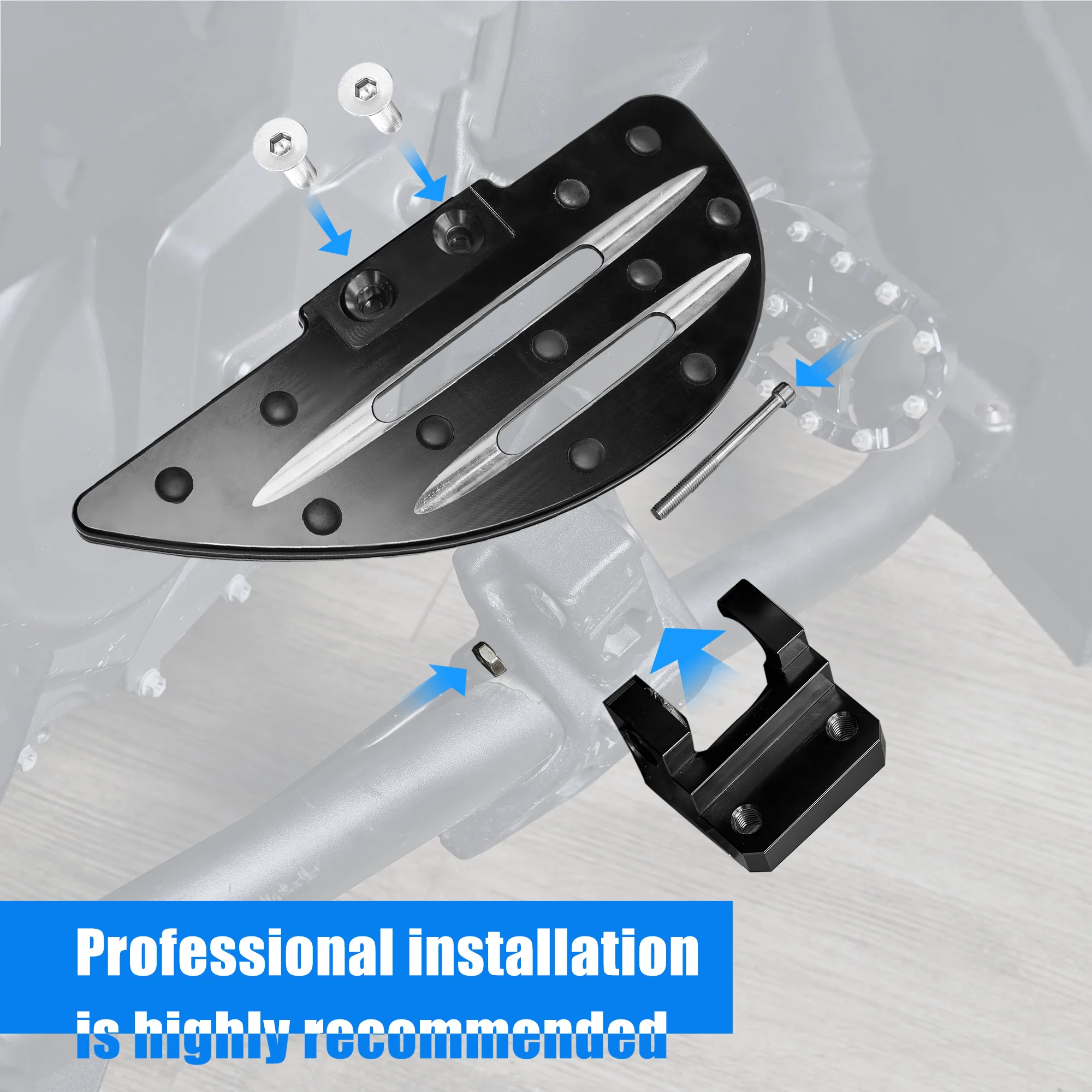 Water Drop Style F3 Rider Aluminum Floorboards Driver Foot Rest Footboards for Can Am Spyder F3 F3-S F3-T 2015+ ATV Accessories