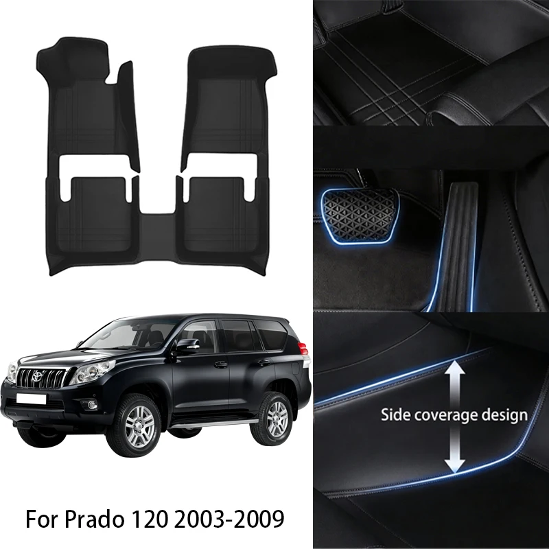 

Custom Fit PU Leather Car Floor Mat For Toyota For Land Prado 120 5 Seats Prius Yaris 2003 2014 2026 Auto Interior Accessories