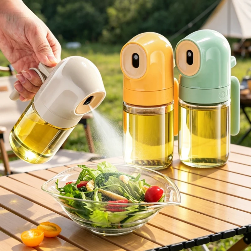 1PCS Oil Atomizing Spray Oil Proof Spray Bottle Pressed Barbecue Seasoning Bottle Portable Oil Control Pan Kitchen Spray Bottle