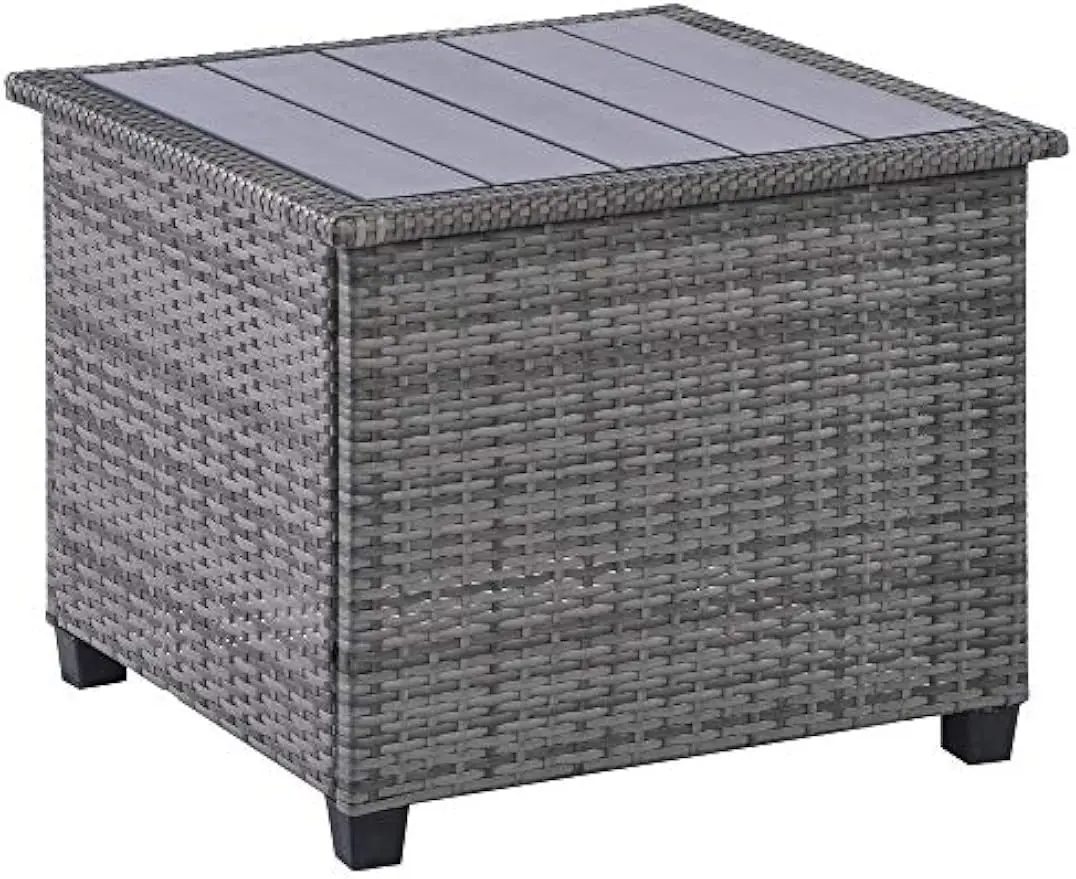 Wicker Rattan Sets Sofá secional com Almofadas, Mobília ao ar livre, Pátio Conversa Set, All Weather, 8 Pcs