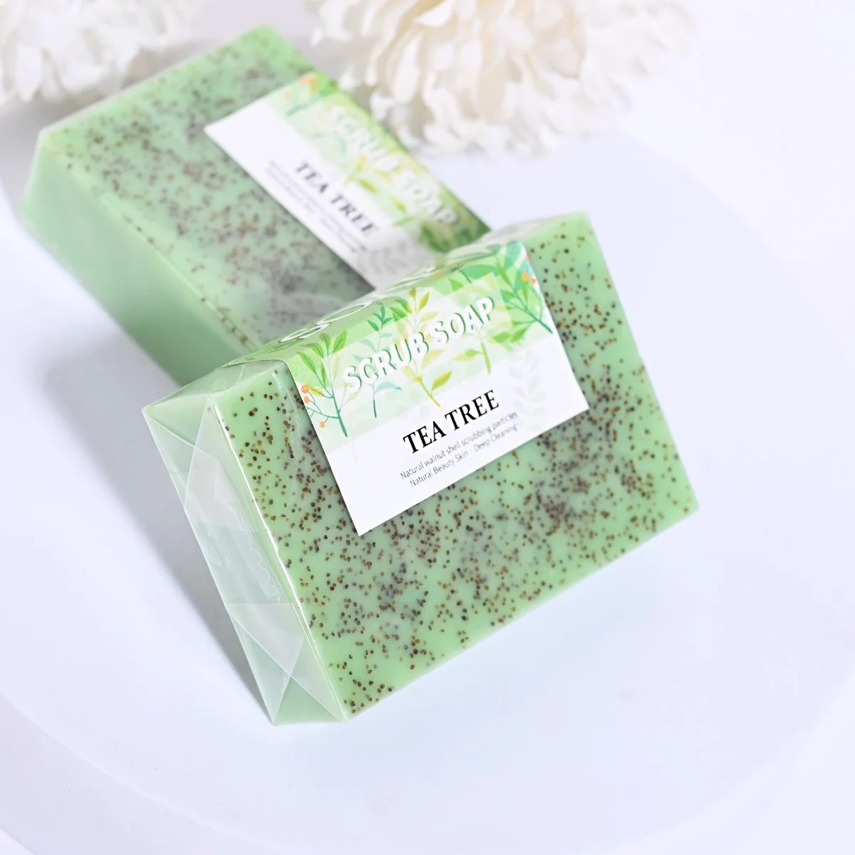 M + 100G, crema blanqueadora Natural hecha a mano, exfoliante y antiacné más vendida, jabón de burbujas de aceite de árbol de té