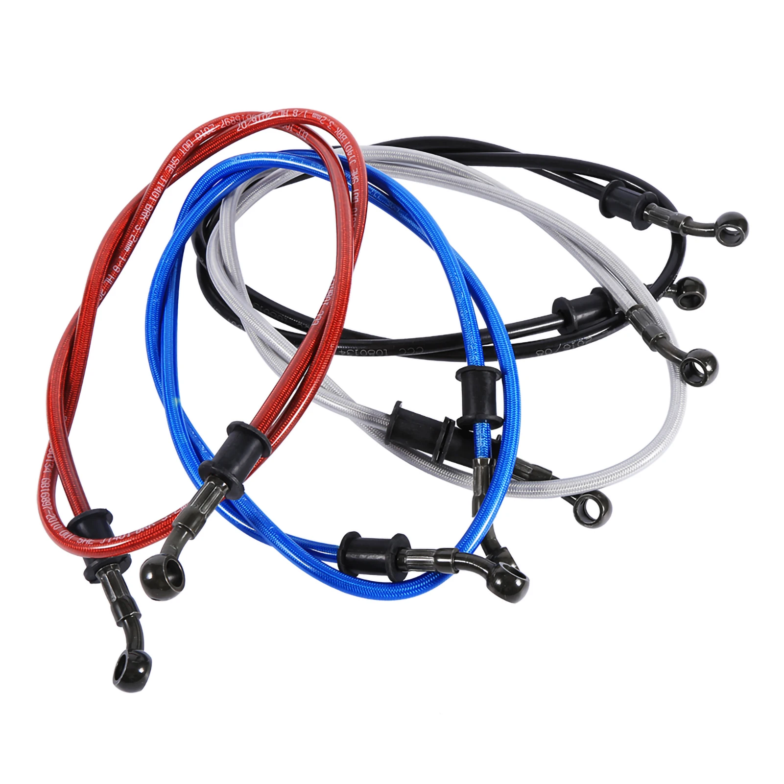50 cm - 120 cm Tubo flessibile olio freno in acciaio intrecciato per moto Tubo flessibile olio freno colorato Tubo linea freno Tubo linea tubo