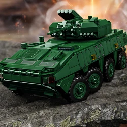 Stryker Armored Vehicle MOC Bricks Puzzle Toys Military Tank Building Blocks Soldier Car 3D Model Adult Birthday Gift Home Decor