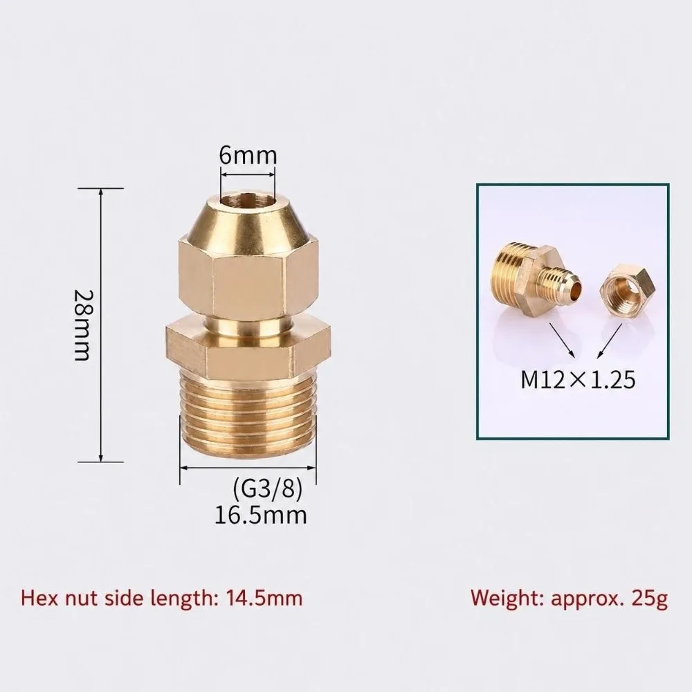 Brass Flare Adapter Gold 1/4