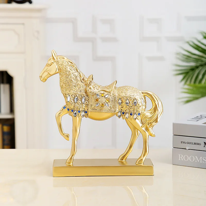 

High-grade Light Luxury Horse Decoration Household Living Room Fortune Wine Cabinet Decoration Crafts Desktop Horse Knickknacks