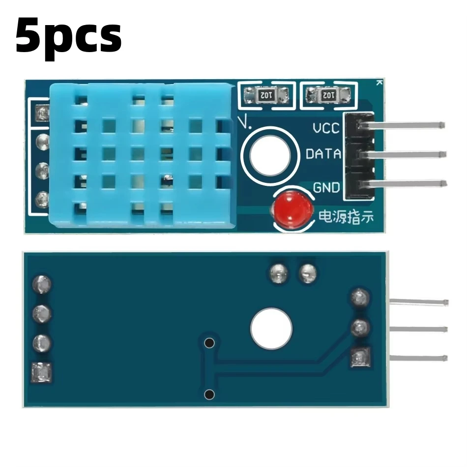 5pcs DHT11 Digital Temperature & Humidity Sensor Module Board 3.3V-5V 3-Wire High Precision Ultra-low Power Module For Arduino