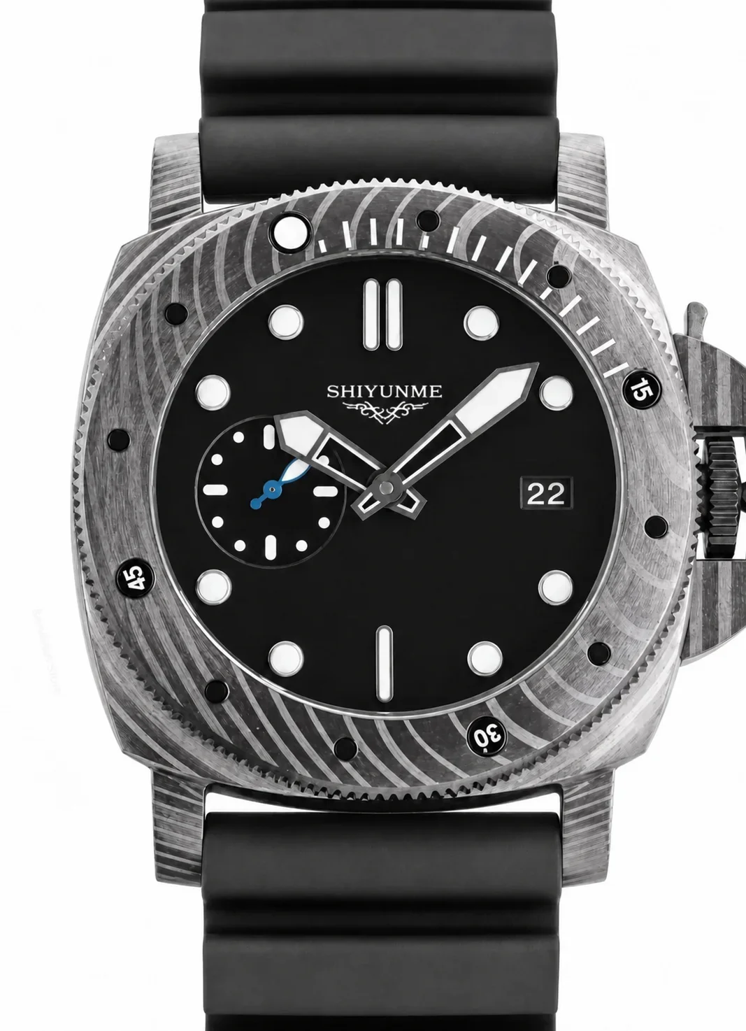 46mm Men's Automatic Mechanical Watch with 904L Stainless Steel Case, Full Functionality, World Time