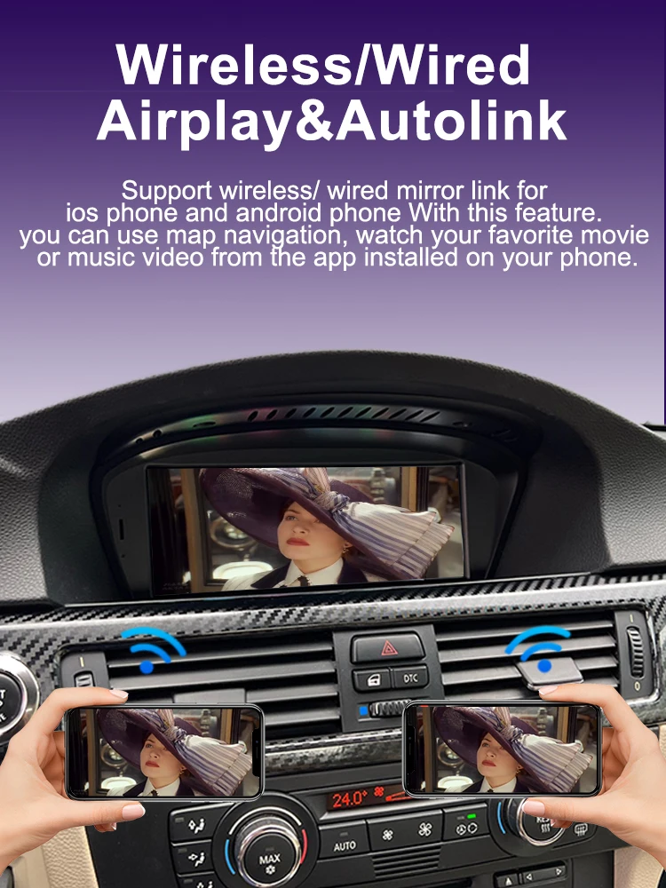 AUTOTOP 8.8" Wireless Carplay Android Auto Car Radio For BMW 3/5 Series E60 E61 E63 E90 E91 CIC CCC Linux Touch Screen YouTobe