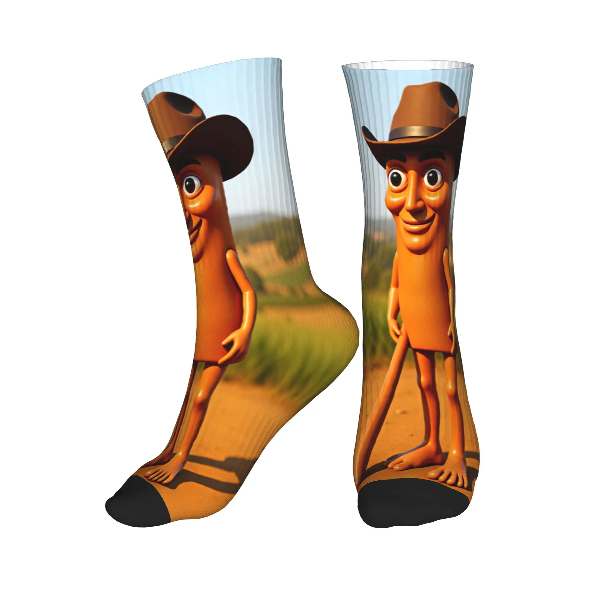 Tung Tung Sahur Cowboy Western Country Field Stockings Graphic Funny Socks Winter Anti Socks Unisex Men Running Quality Socks