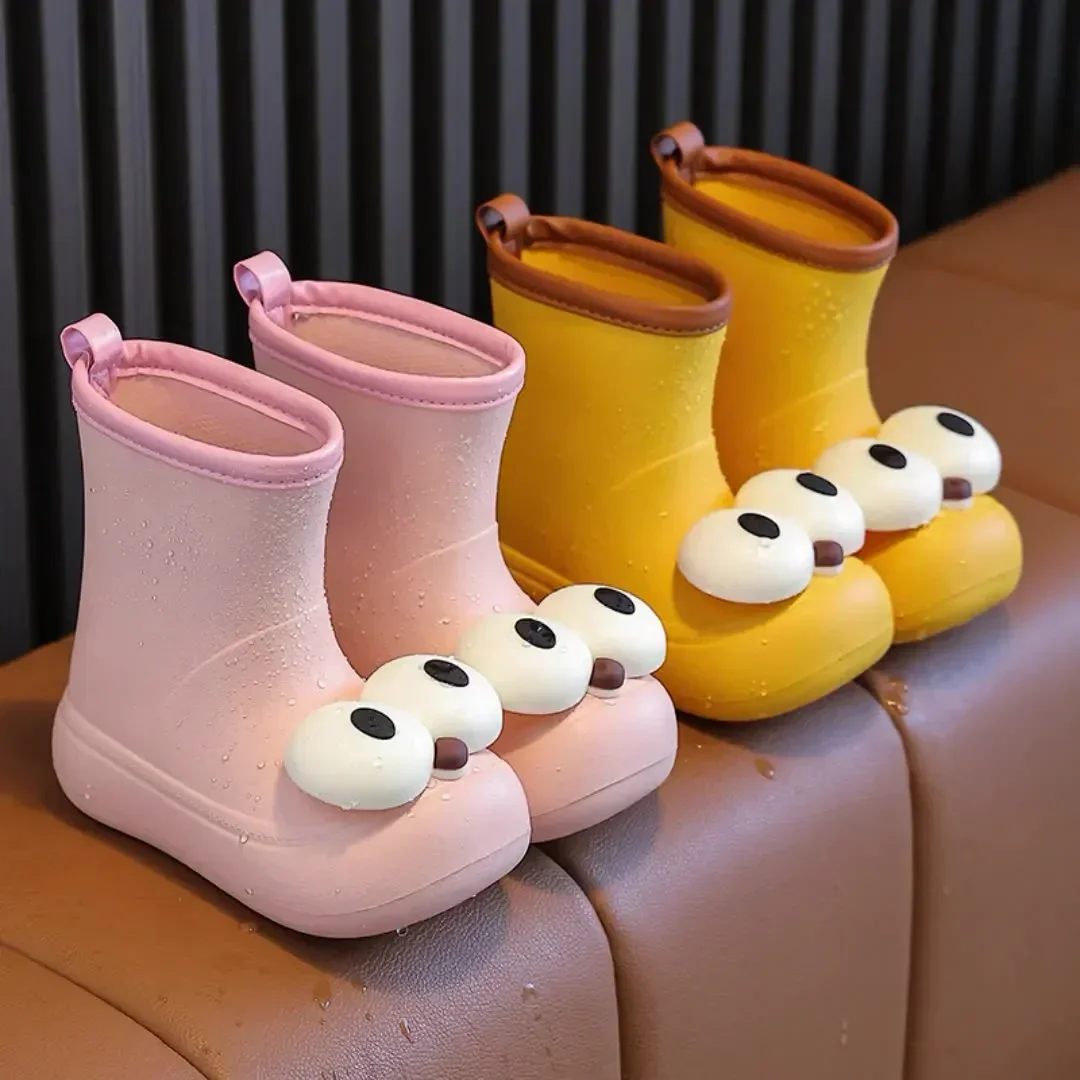 Waterproof Cartoon Rain Boots for Children Cute High-top Shoes