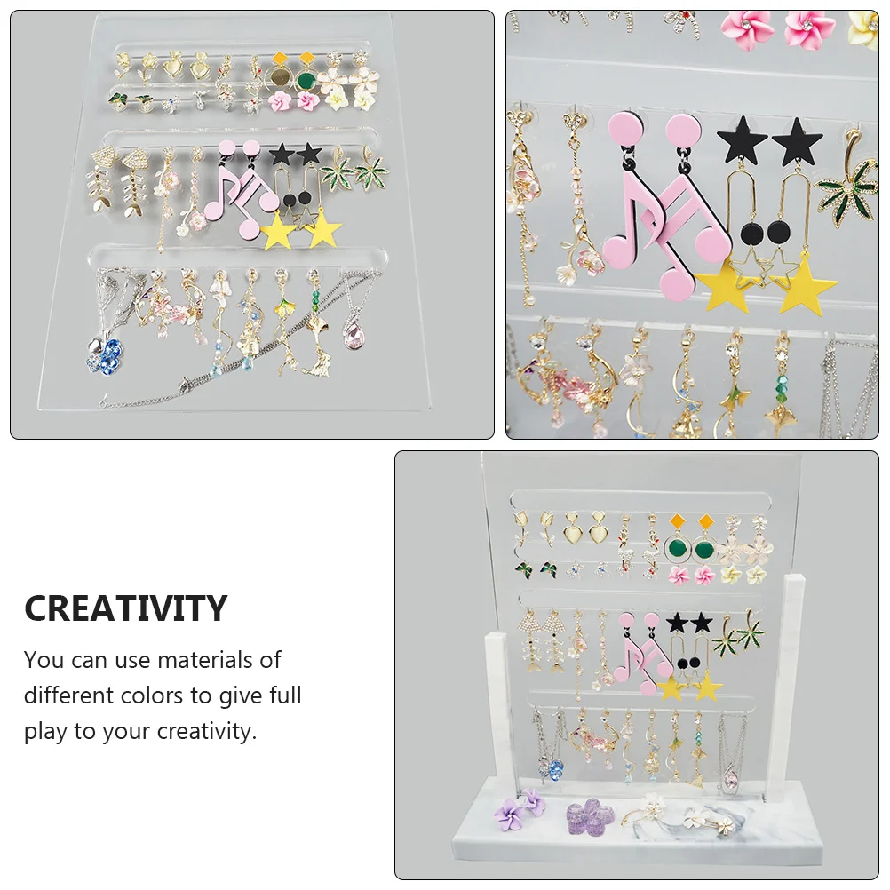 

1Set Epoxy Resin DIY Silicone Mold Jewelry Storage Rack Flexible Clear Material Earring Bracelets Shelf Craft DIY Supplies