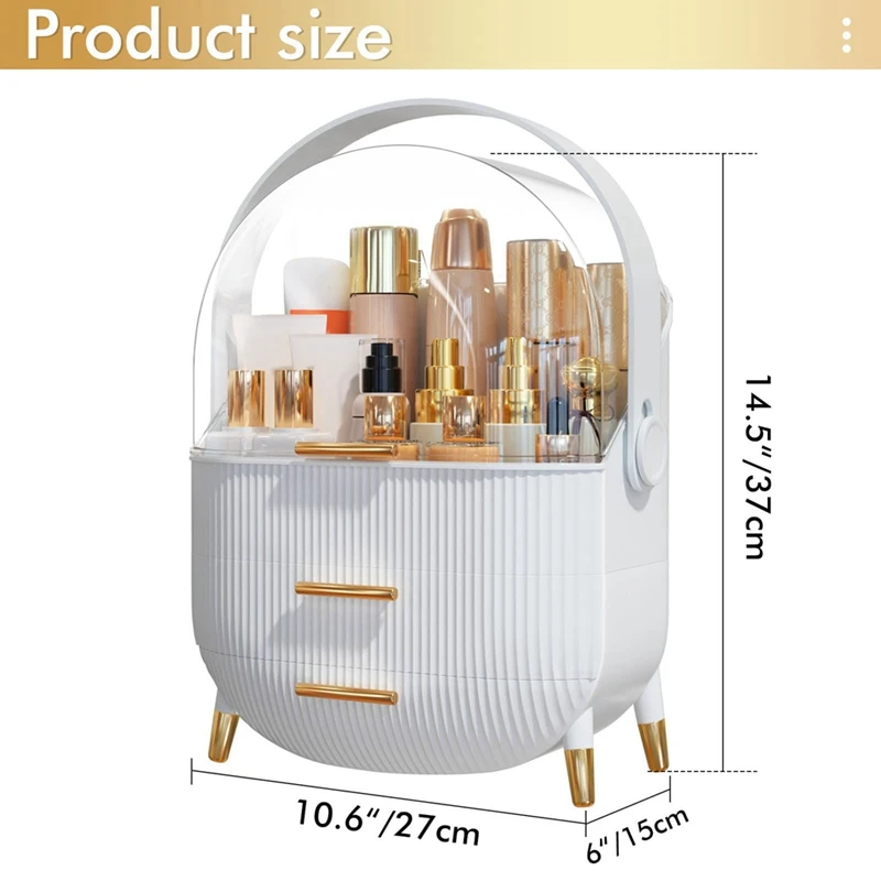 Make-up-Organizer, Hautpflege-Organizer – Kosmetik-Vitrine mit transparentem Bezug, Hautpflege-Organizer für Badezimmer