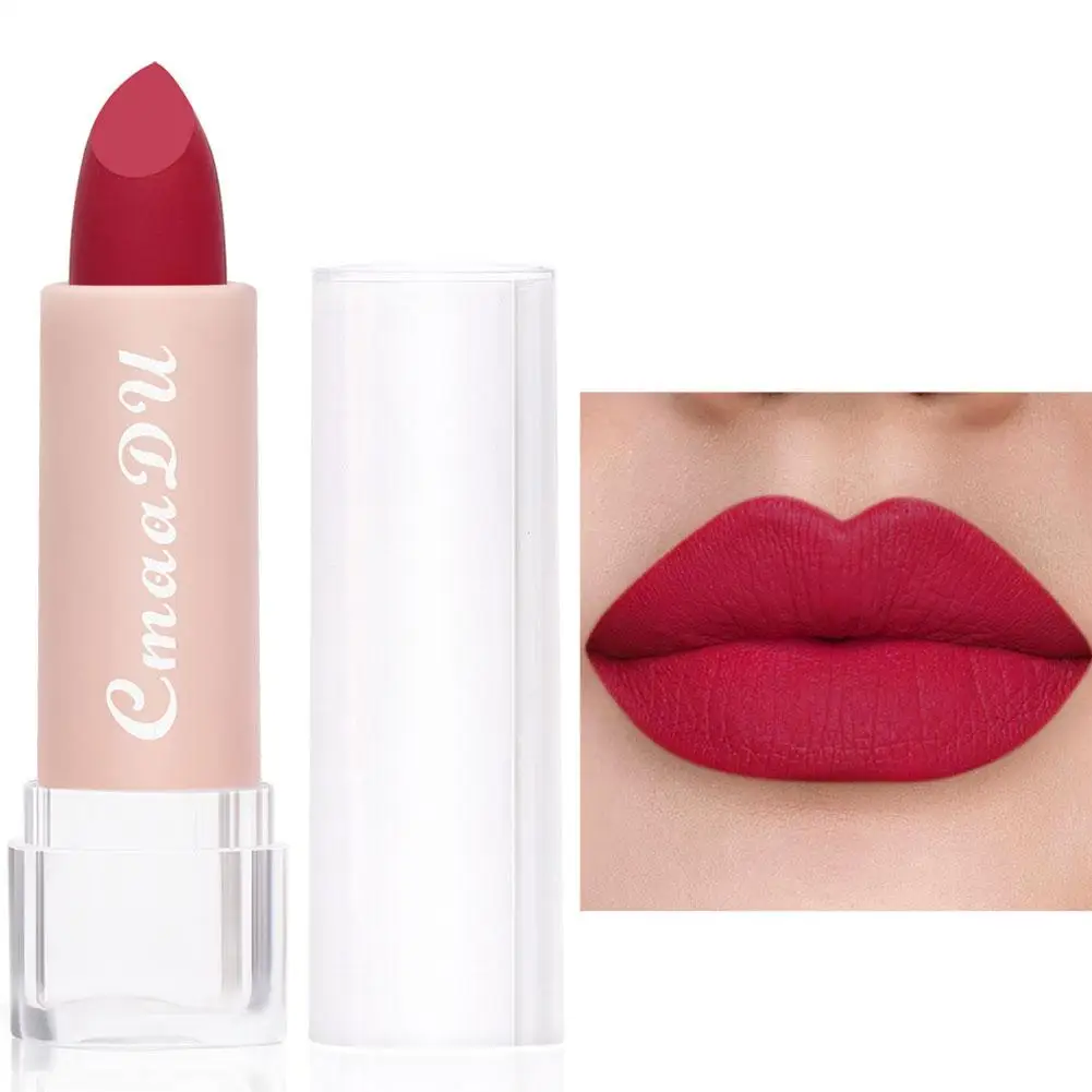 15 Colors Matte Lipstick Beauty Lip Gloss Waterproof Lip Makeup Red Color Lip Glaz Sexy Cosmetics Cup Non-stick Rendering N4f1