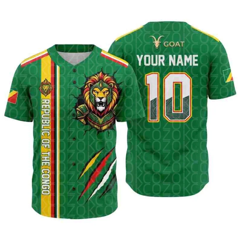 Custom Animal National Baseball Jersey for Men Women Short Sleeve JerseyShirt Team Shirts Hip Hop Unisex Tops