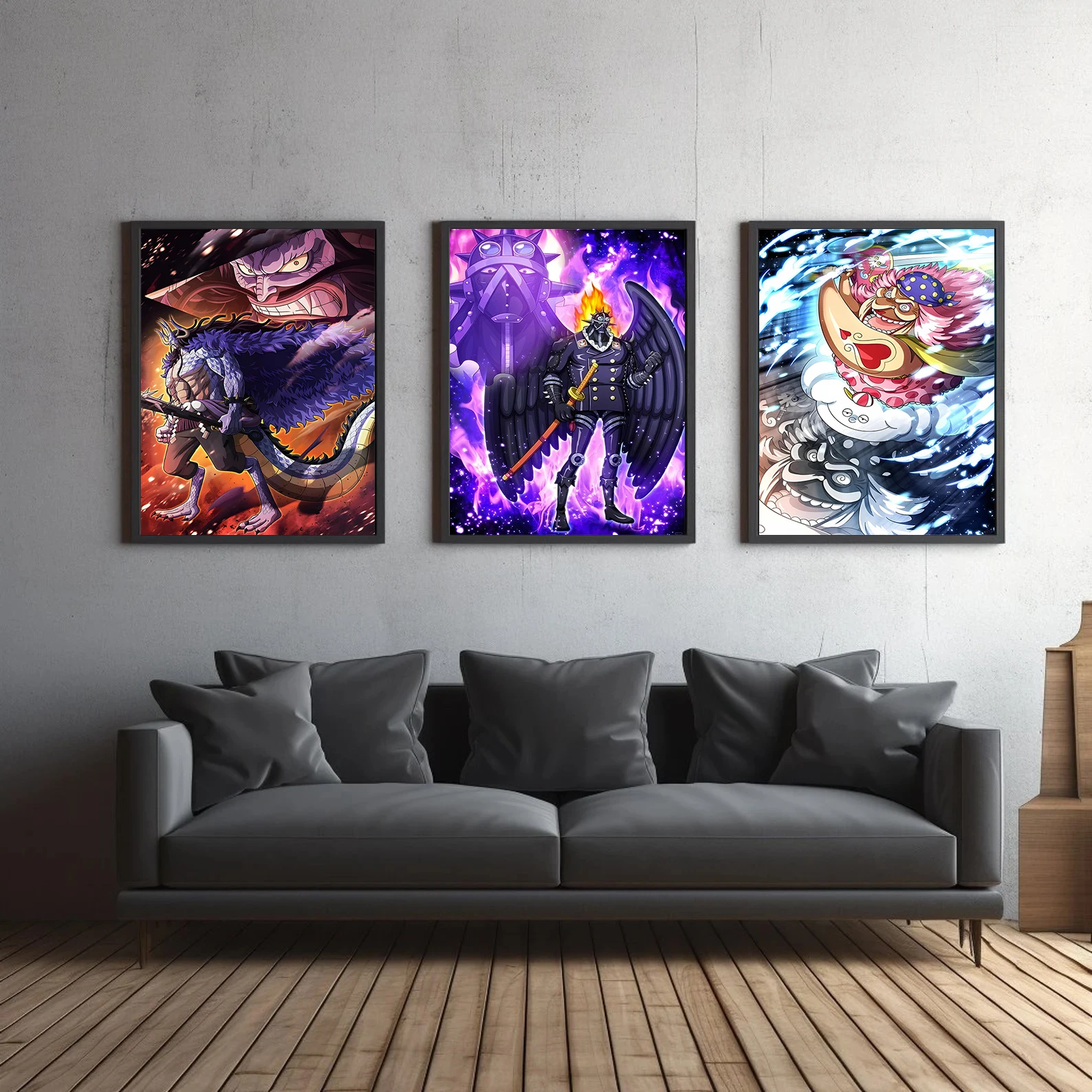 Shanks ONE PIECE Anime Kaido Wallpaper Figures Home Decoration Painting Wall Bedroom Cartoons Luffy Self-adhesive Sticker Poster