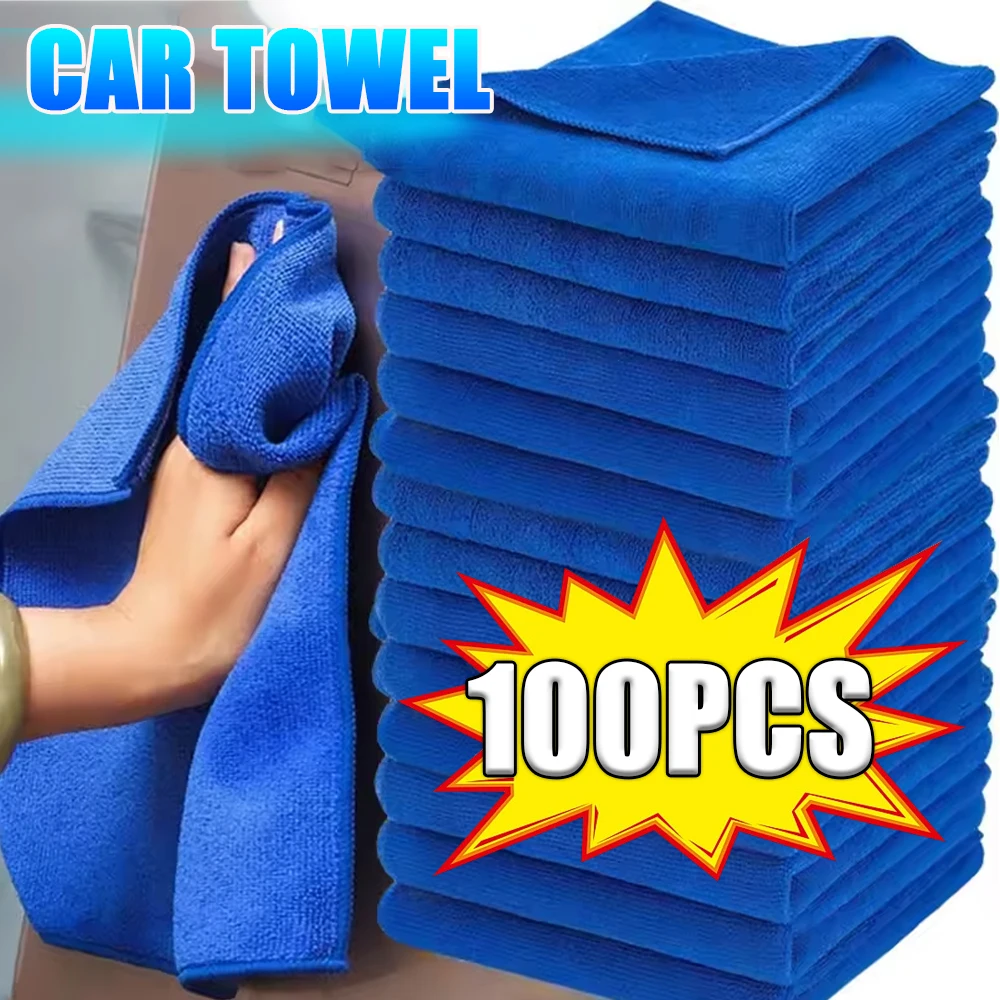 Car Wash Microfiber Towel 30x30CM Car Cleaning Drying Cloth Hemming Car Care Cloth Detailing Polishing Cars Wash Towel Cleaning