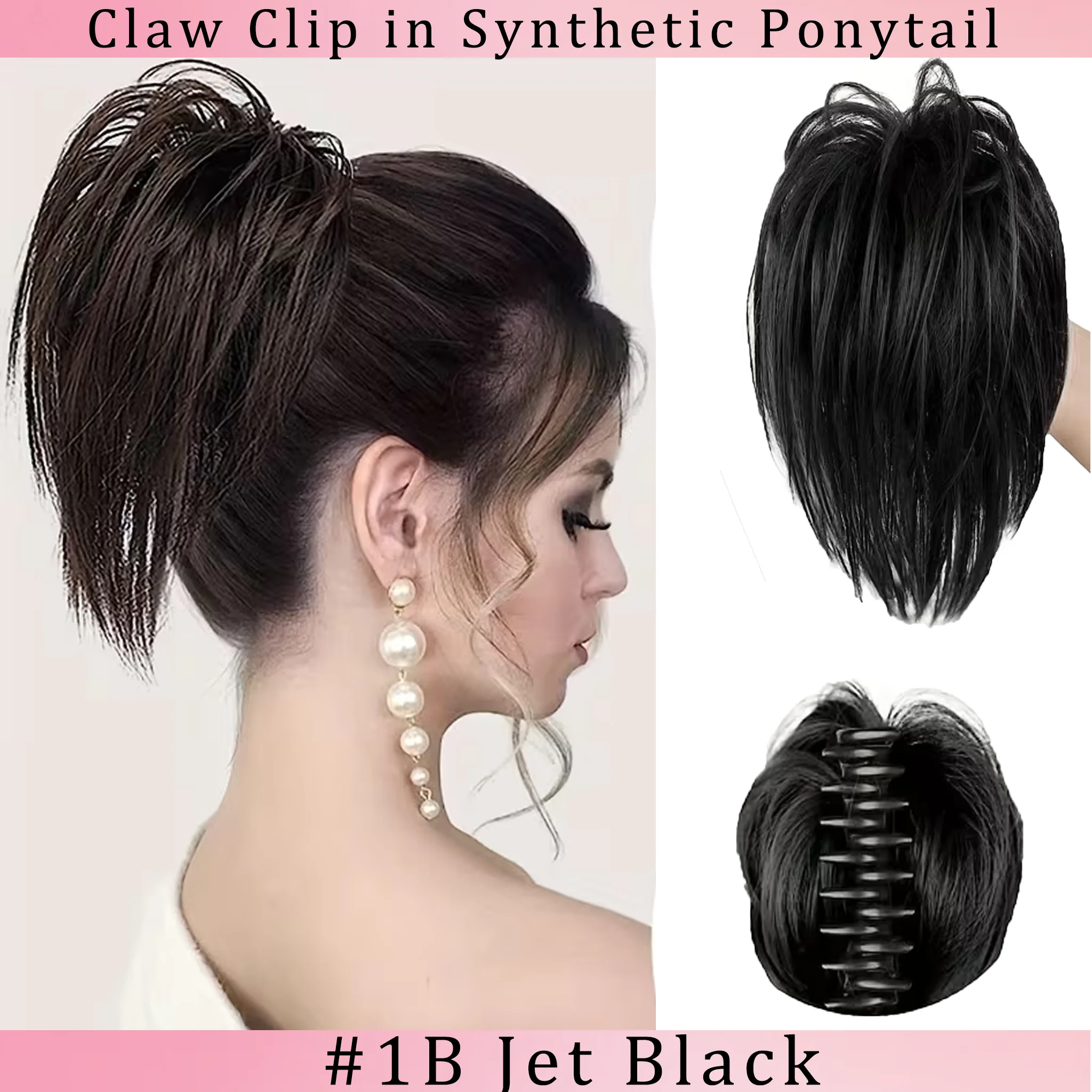 Claw Clip High Ponytail Wig for Women Fluffy and Fashionable Short Ponytail New Stylish Easy to Wear Suitable for Daily Life